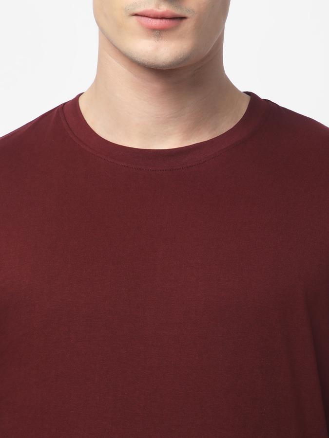 R&B MEN'S Solid T-Shirt with Crew Neck and Short Sleeves image number 3