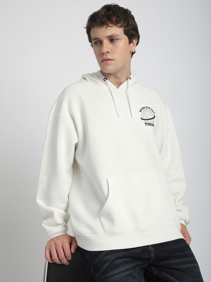 Men Polycotton Regular Fit Hooded Solid Sweatshirt