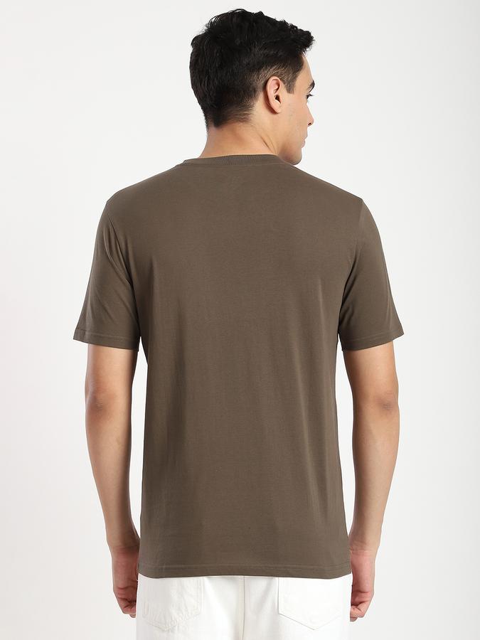 Men Cotton Regular Fit Crew Neck Graphic T-shirt