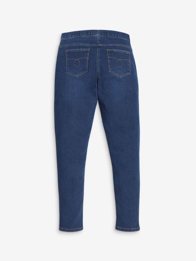 R&B Girls Dark Blue Regular Fit Mid-Rise Jeans