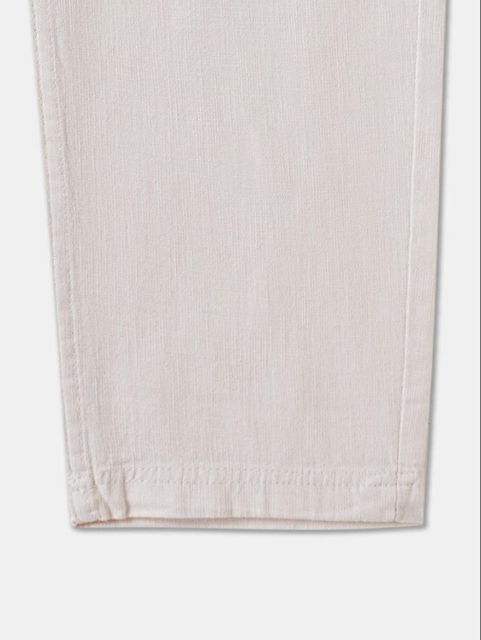 R&B Boys Beige Regular Fit Solid Pant