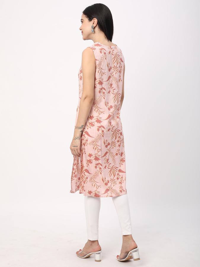 Women Rayon Regular Fit V Neck Printed Kurta