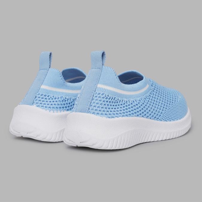 R&B Girl's Blue Knitted Slip-ons image number 3
