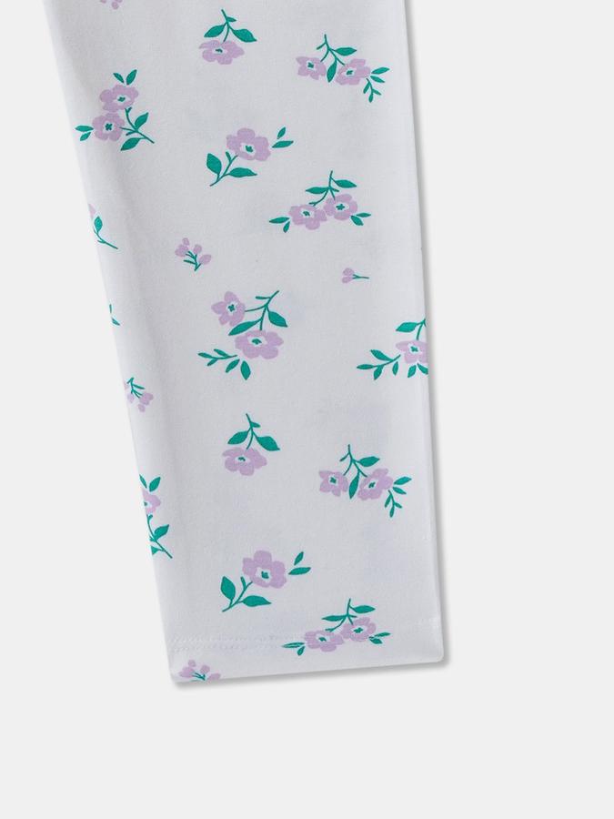 Girls All Over Printed Slim Fit Pull On Legging