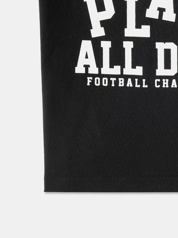 Boys Cotton Regular Fit Crew Neck Graphic T-shirt