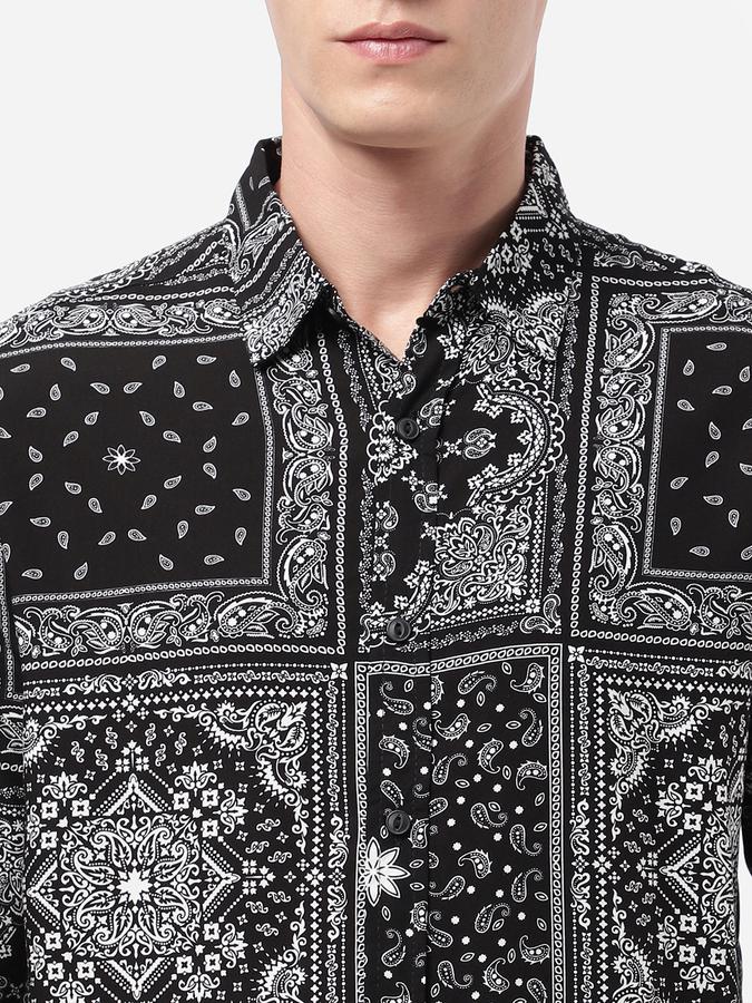 R&B Black Men Casual Shirts image number 3