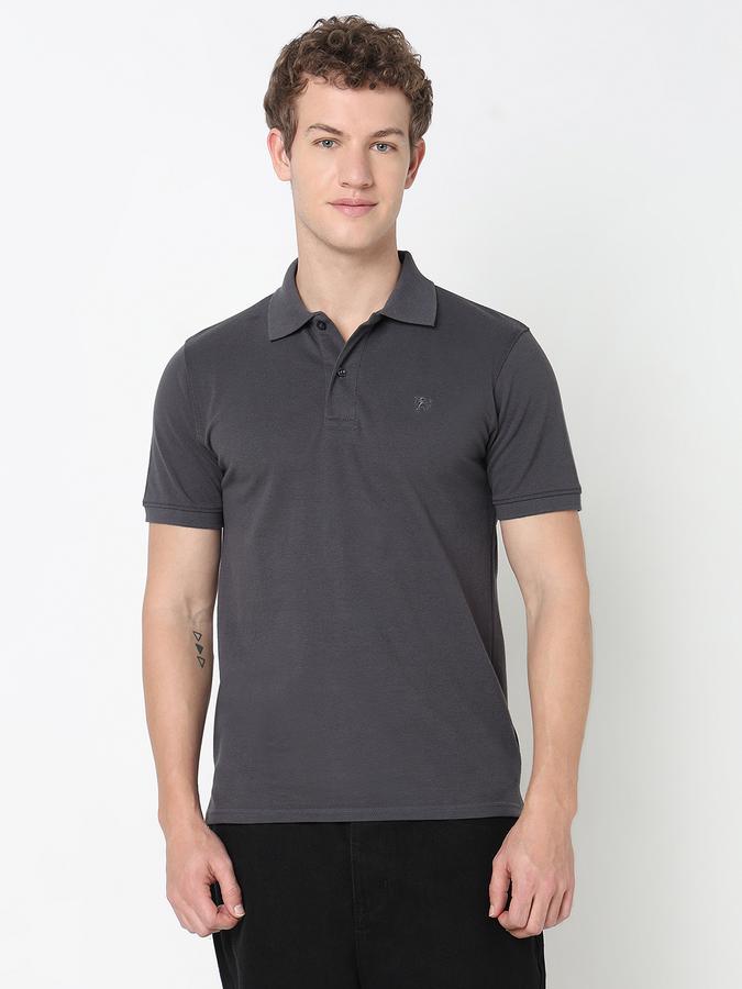 Solid Polo T-Shirt with Short Sleeves image number 1