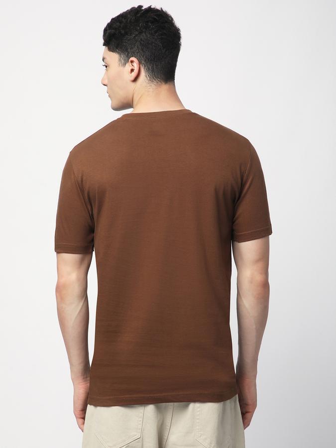 R&B MEN'S Solid T-Shirt with Crew Neck and Short Sleeves image number 2