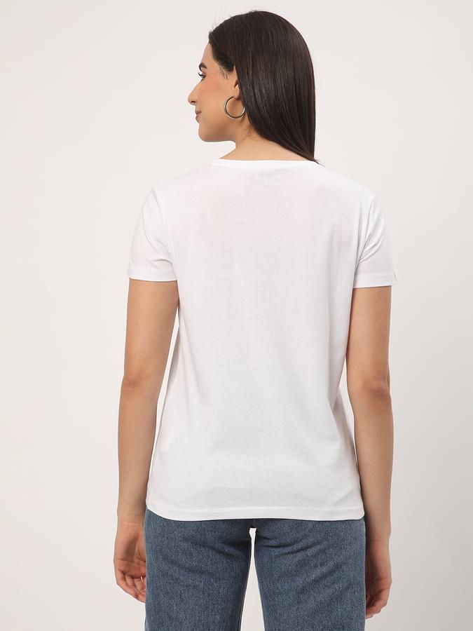 Women Cotton Regular Fit Crew Neck Graphic T-shirt