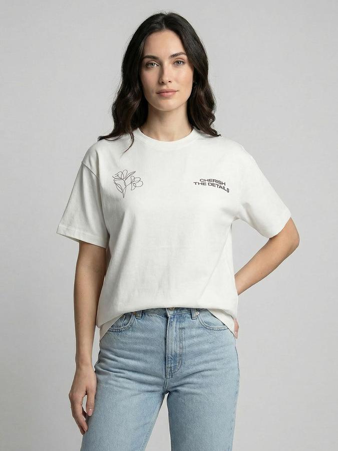 R&B Beige Solid Women Regular fit Top 