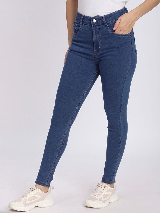 R&B Women Blue Skinny Fit Mid-Rise Jeans