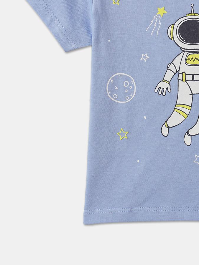 Boys Graphic Print Relaxed Fit Round-Neck T-Shirt image number 3