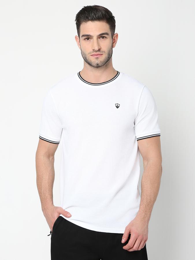 Men Logo Print Regular Fit Round-Neck T-Shirt image number 0