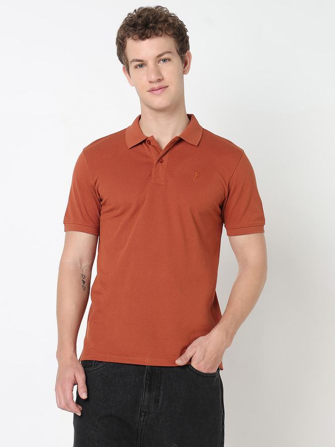 Solid Polo T-Shirt with Short Sleeves image number 1