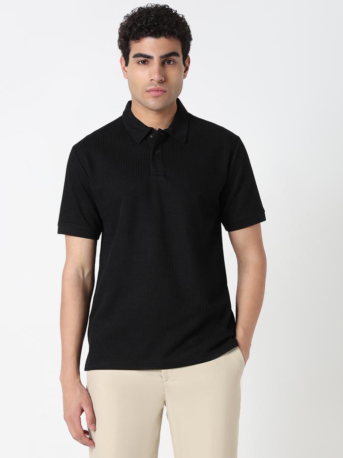 Solid Men Polo Neck T-Shirt image number 1