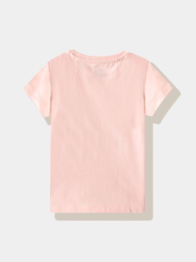 Girls Cotton Regular Fit Crew Neck Graphic T-shirt