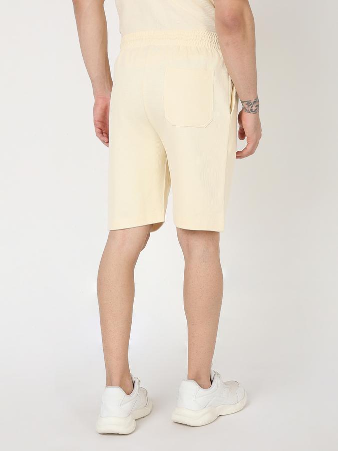Men Regular Fit Knit Shorts with Insert Pockets image number 3