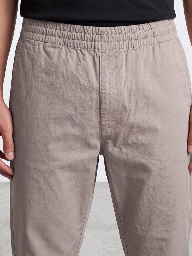 R&B Men Beige Mid Rise Regular Fit Regular Trousers
