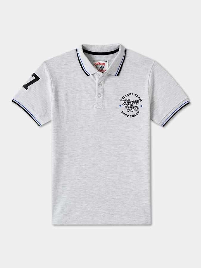 Boys Regular Fit Short Sleeve Polo Collar T-Shirt