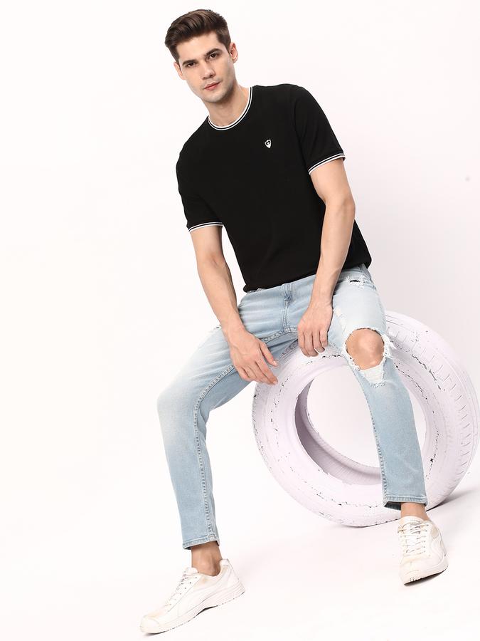 R&B Men's Solid Structured T-Shirt image number 1