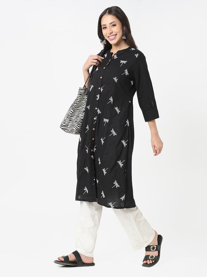 R&B Women's Black Printed Dress