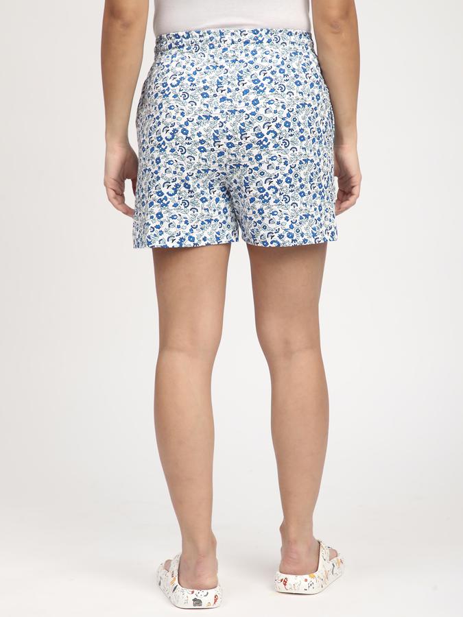 R&B Floral Print Women Casual Shorts image number 2