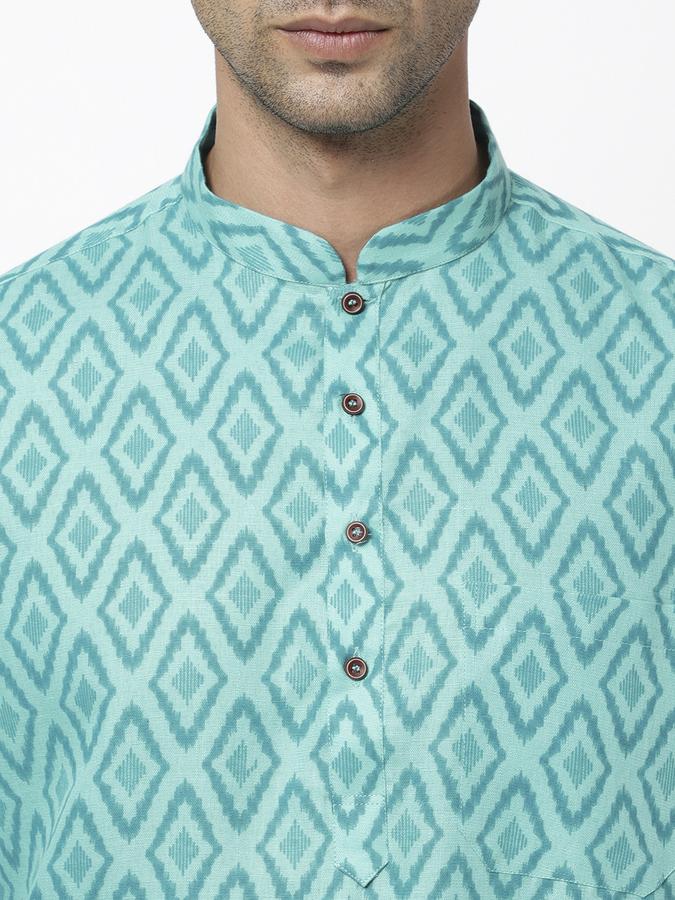 R&B Men Green Kurtas image number 3