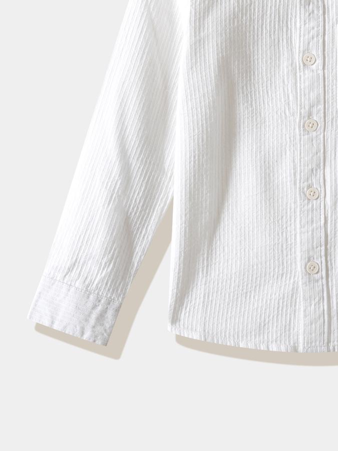 Boys Cotton Regular Fit Long Sleeve Striped Shirt