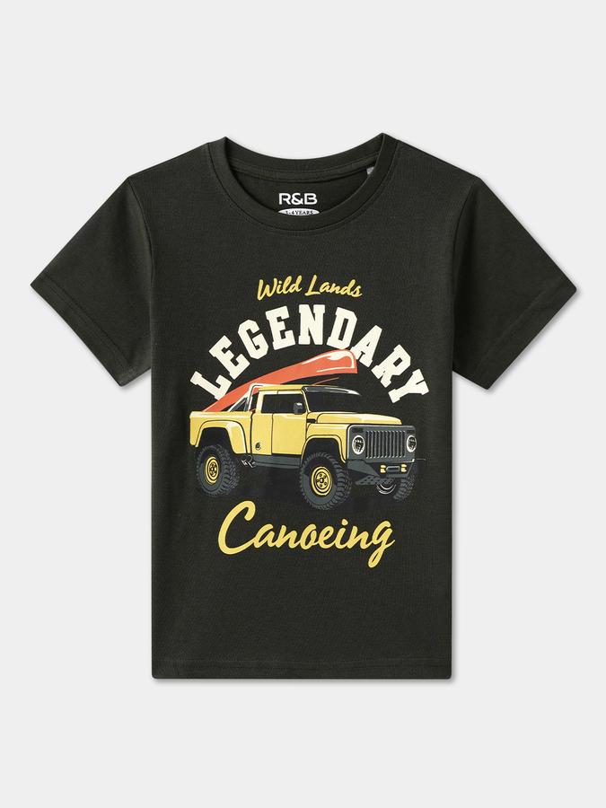 Boys Graphic Print Pure Cotton Regular T Shirt 