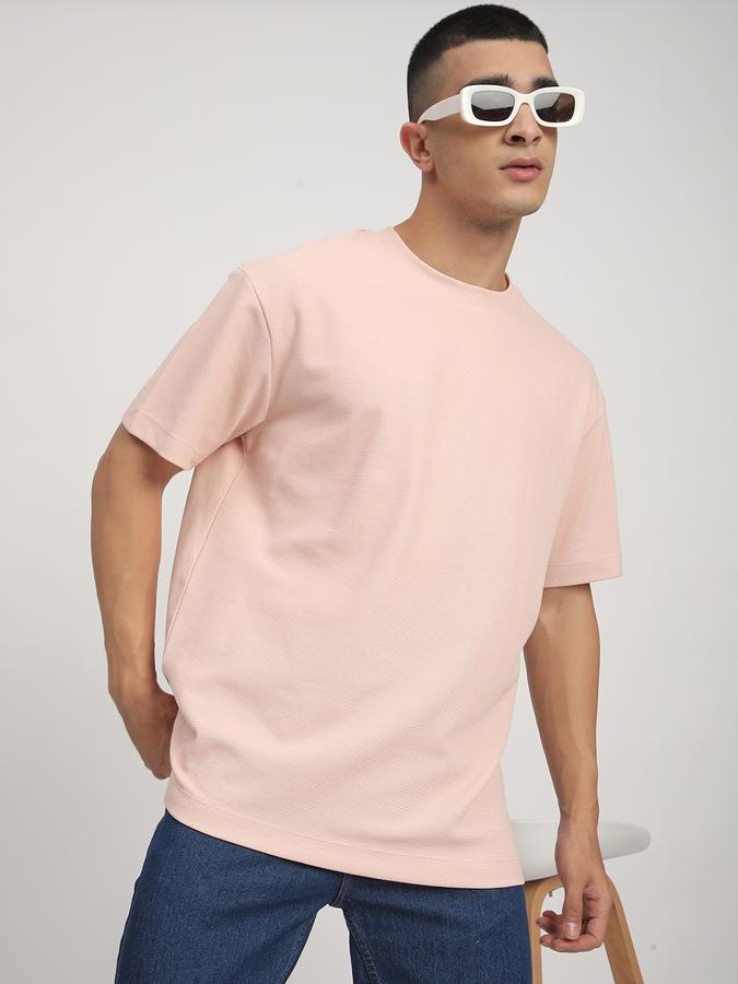 Men Polycotton Loose Fit Crew Neck Solid T-shirt
