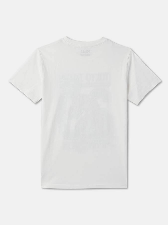 Boys Cotton Regular Fit Crew Neck Graphic T-shirt