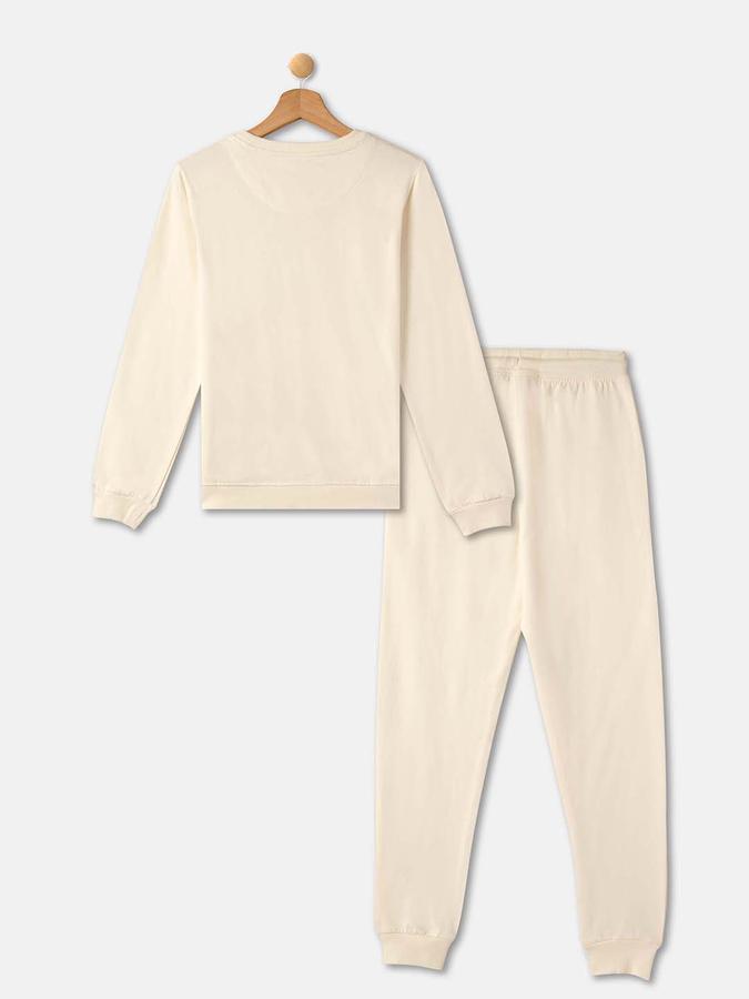 R&B Girls' White Printed Co-ord Set