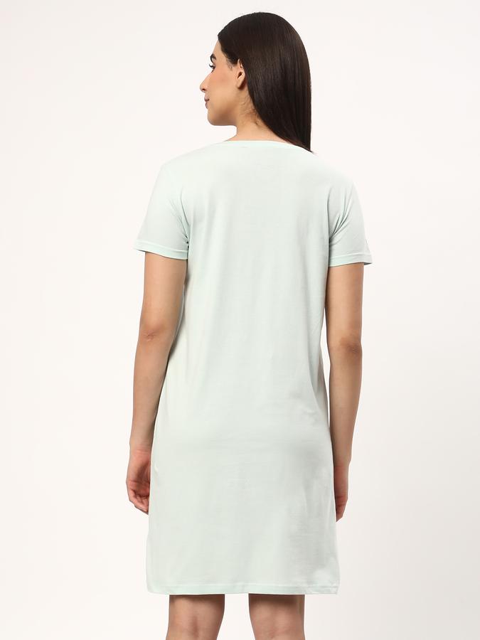 Women Printed Round-Neck Nightshirt image number 2