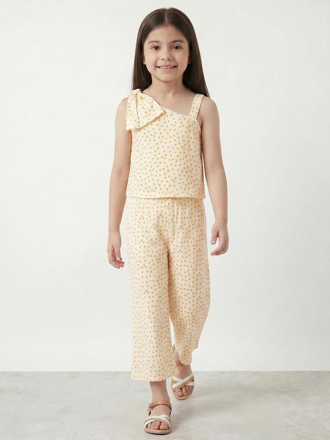 R&B Yellow Pure Cotton Girl Clothing Set
