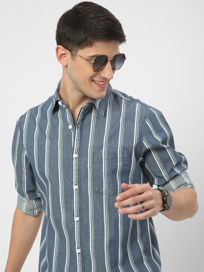 Men Striped Regular Fit Shirt image number 0