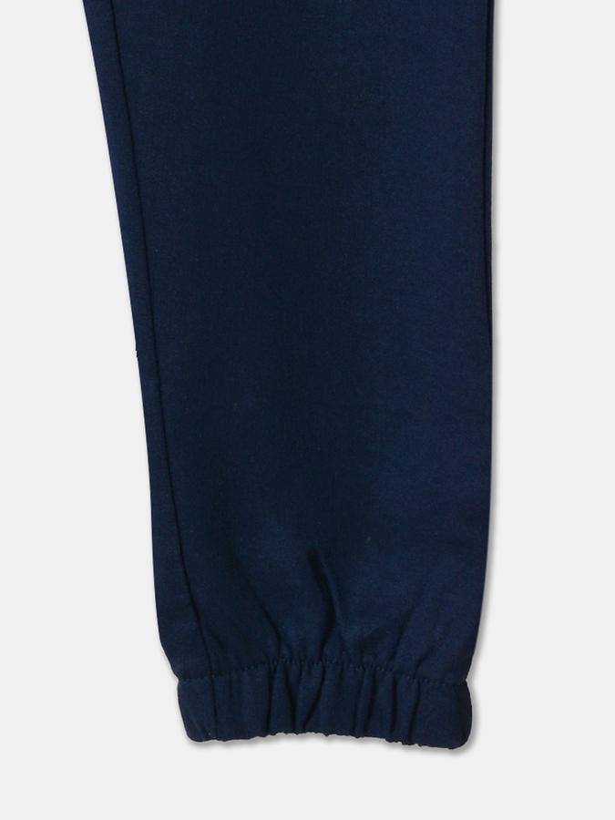 Girls Cotton Tapered Fit Drawstring Waist Printed Pants