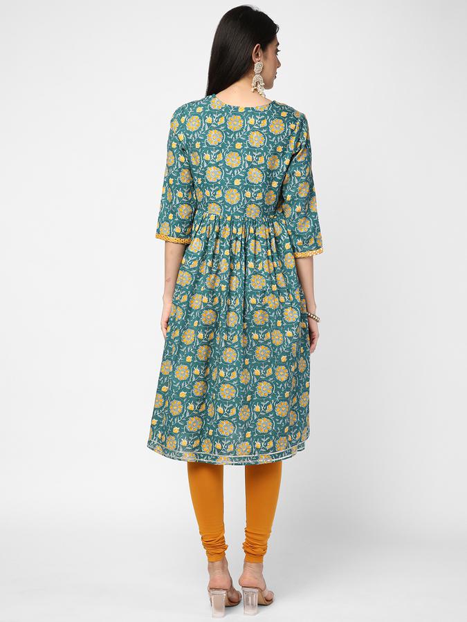 R&B Teal Women Kurtas image number 2