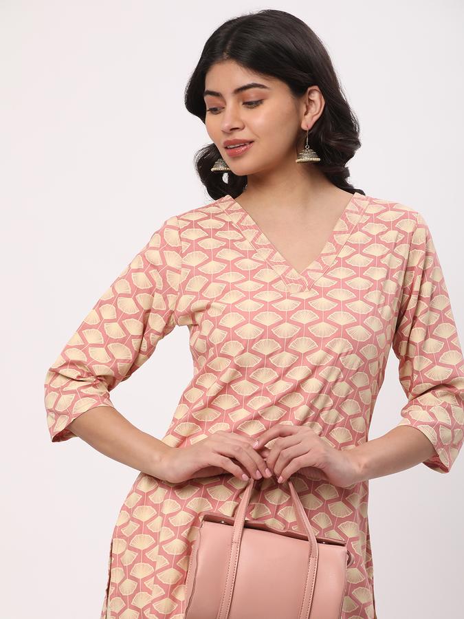 Women Micro Print Kurta image number 0