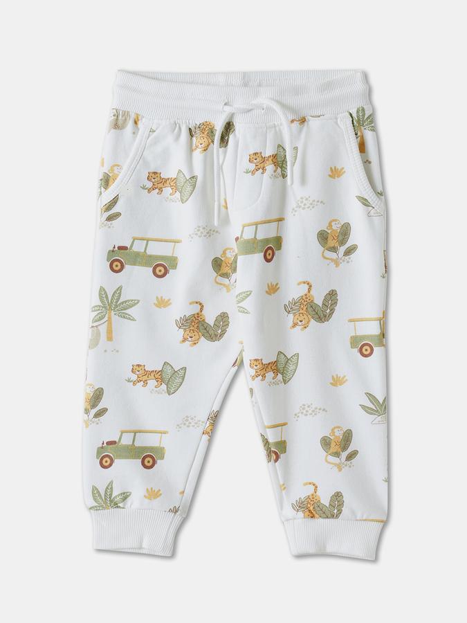 Boys Cotton Graphic Print Sweatshirt And Trousers Set