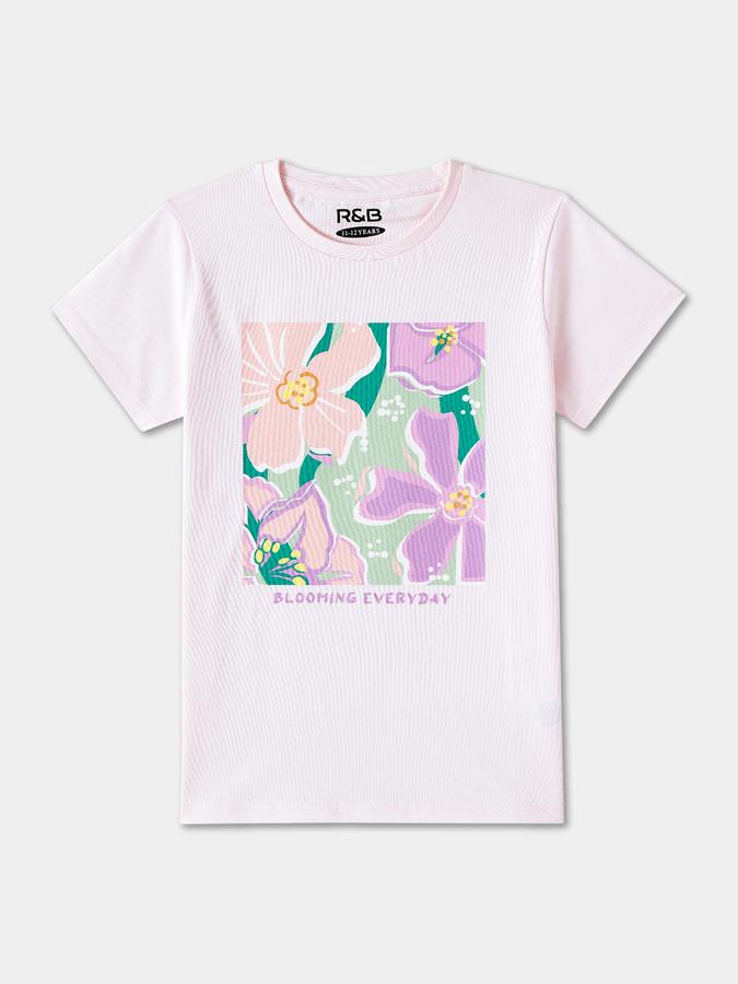 Girls Regular Fit Short Sleeve Crew Neck T-Shirt