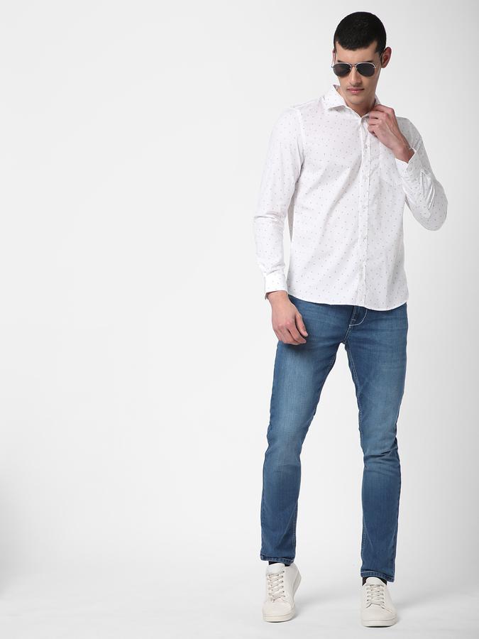 R&B Men White Casual Shirts image number 1