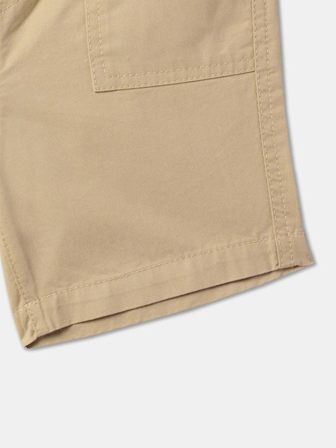 Boys Cotton Relaxed Fit Elastic Waist Clean Hem Shorts