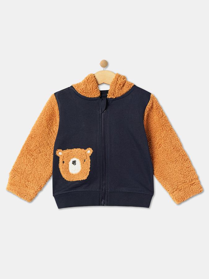 Boys Teddy Applique Hooded Jacket