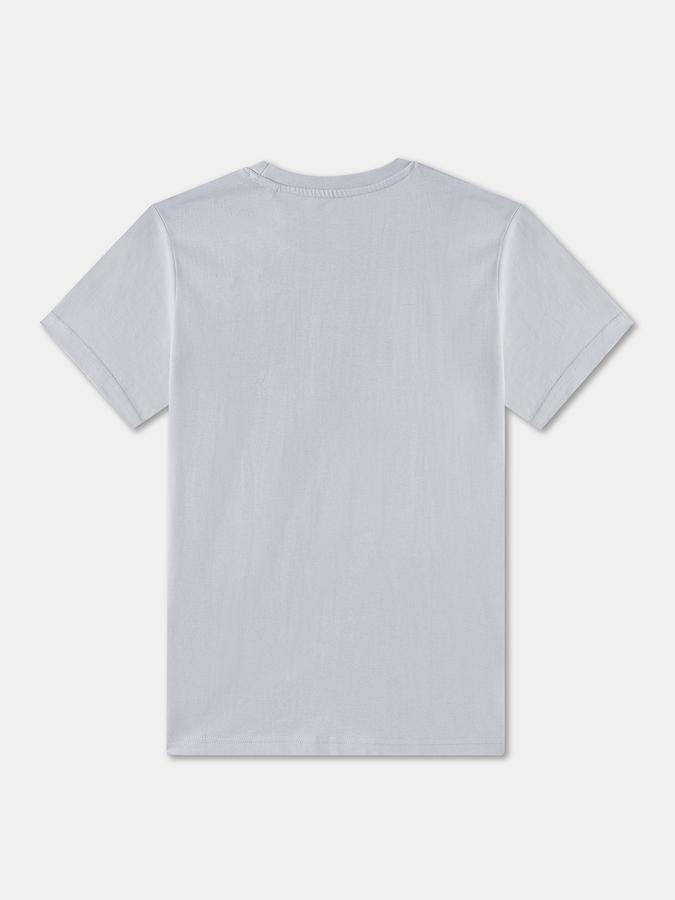 R&B Boys' Grey Printed T-Shirt