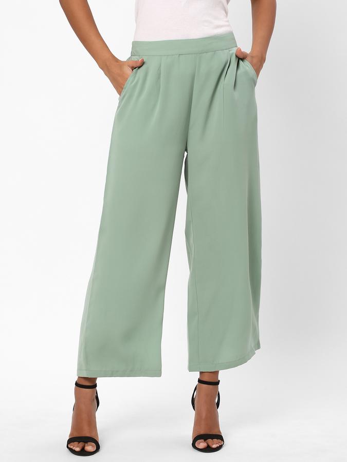 R&B Women Green Pants & Trousers