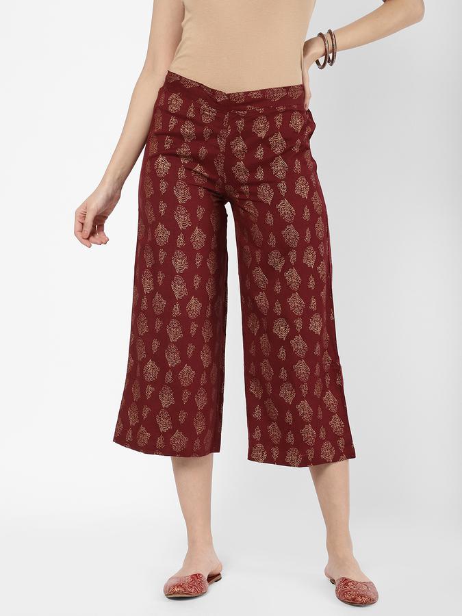 R&B Women Maroon Palazzos & Culottes image number 0