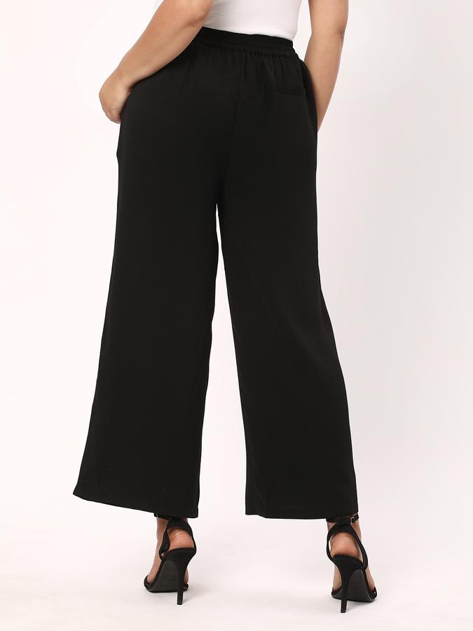Women Straight Fit Flat-Front Trousers image number 2