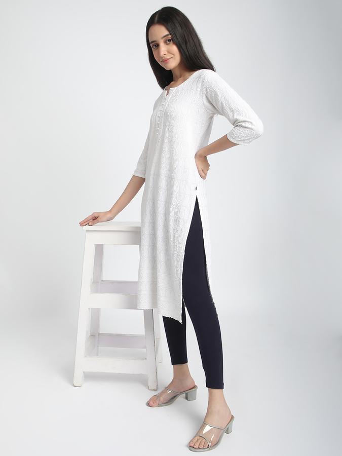 Women Cotton Lycra Elasticated Waist Full Length Solid Leggings