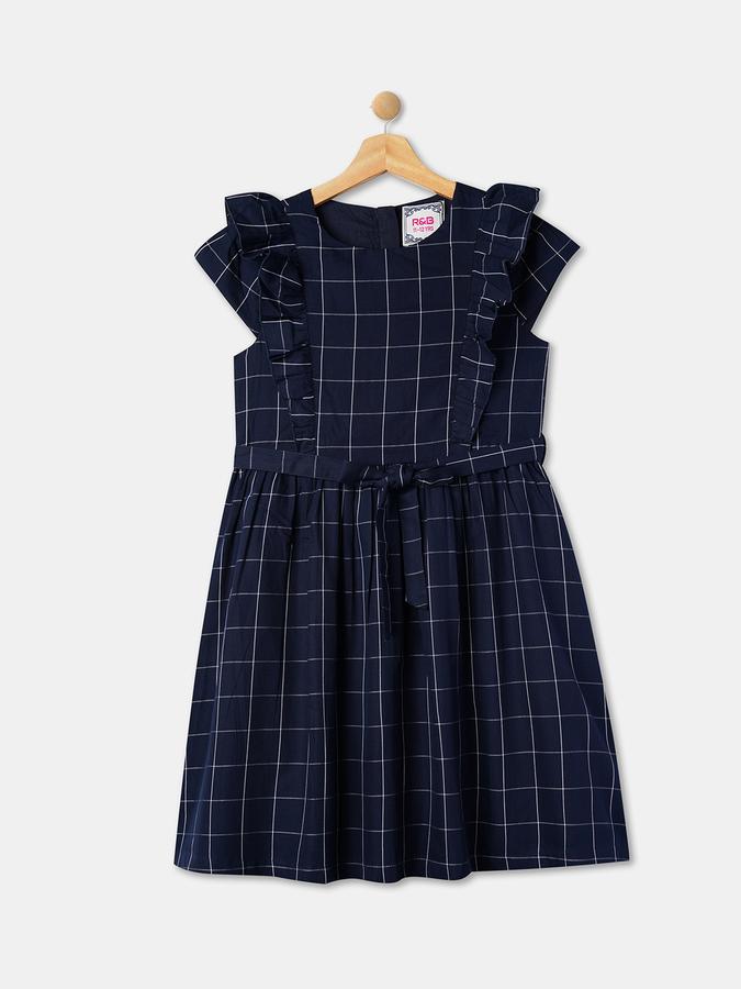 R&B Girl's Ruffles Woven Dress