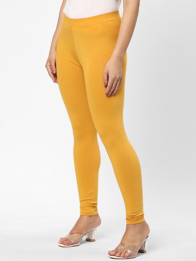 R&B Women Mustard Solid Leggings
